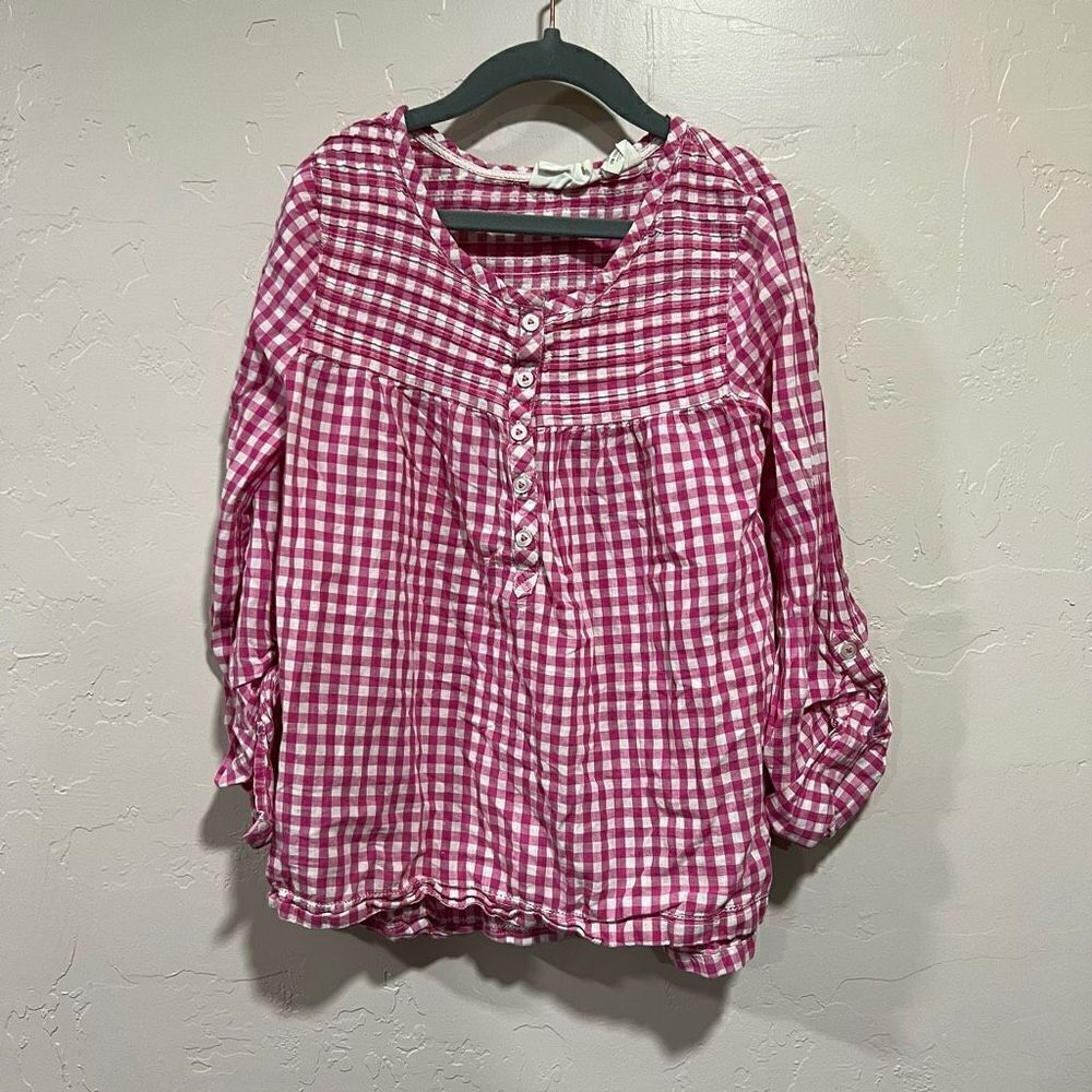 H&M Pink Gingham Top 11-12Y